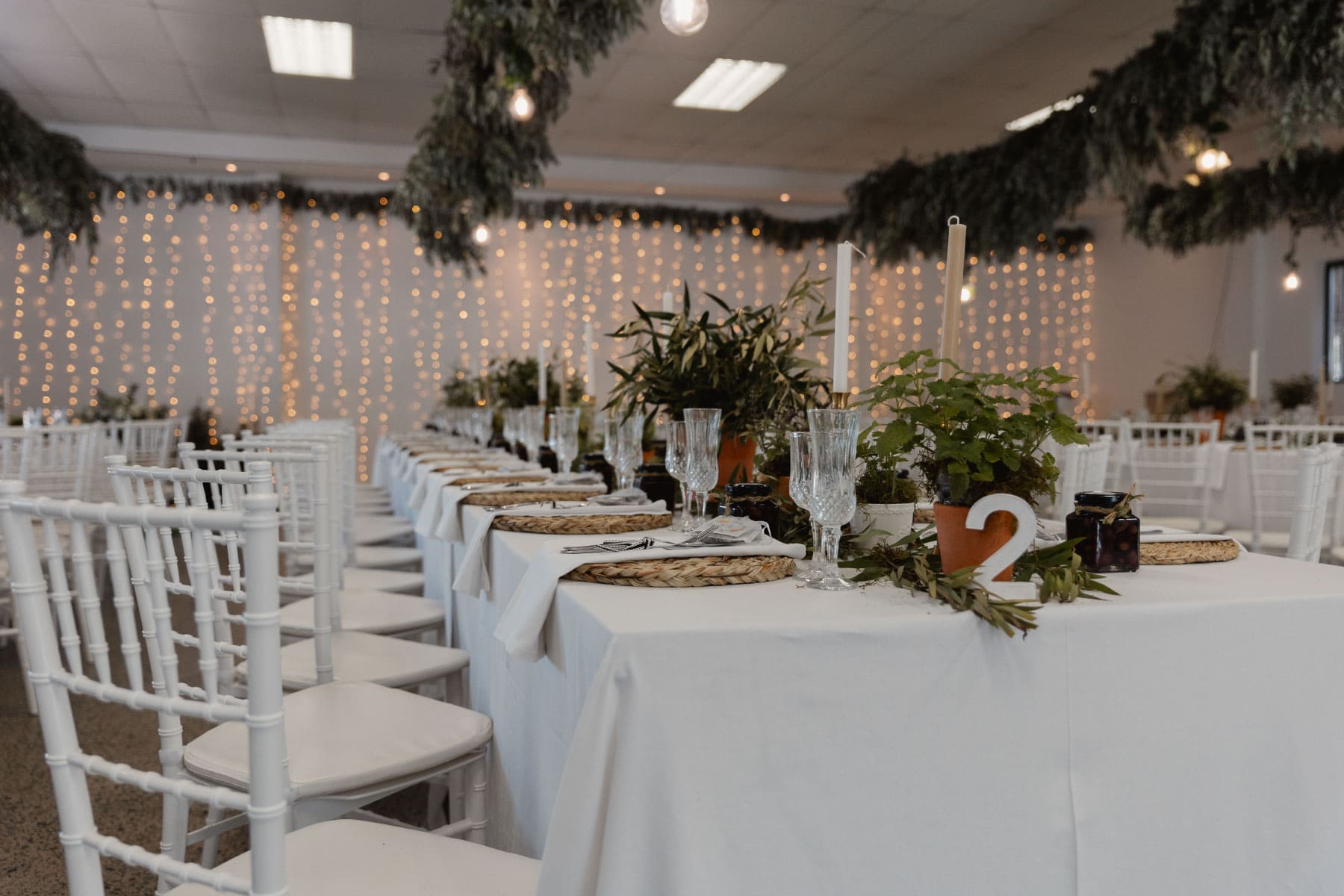 De Wilger Hall elegant table setup with candles